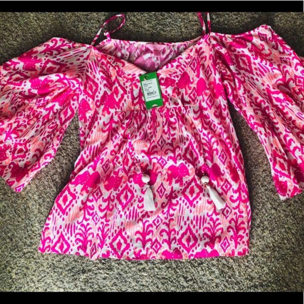 Lilly Pulitzer Alanna Top in Tons of Fun print